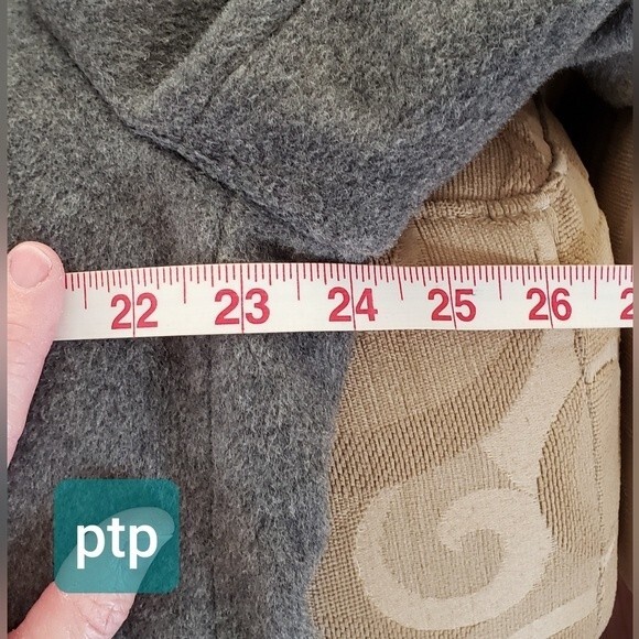 Cashmere & Wool Blend Men's Gray Dress Coat Size 42 - Picture 4 of 12